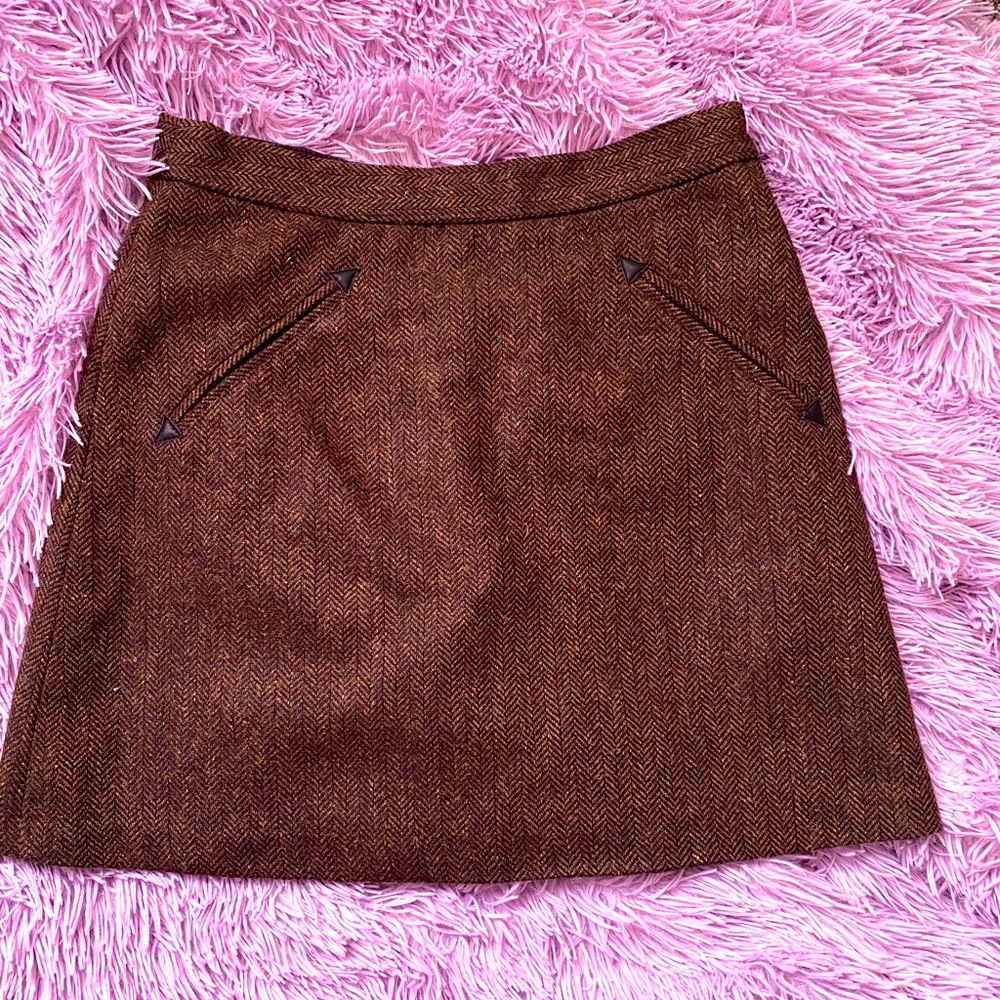 Chocolate brown mini skirt